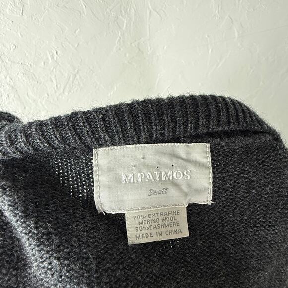 M. Patmos Women's Sweater Small Wool Sleeveless Knit Top Cashmere v neck Q3-2 - Picture 5 of 5